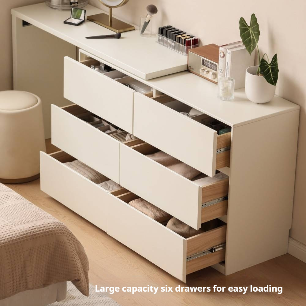 Poplar Solid Wood Makeup Table and Stretchable Dressing Table