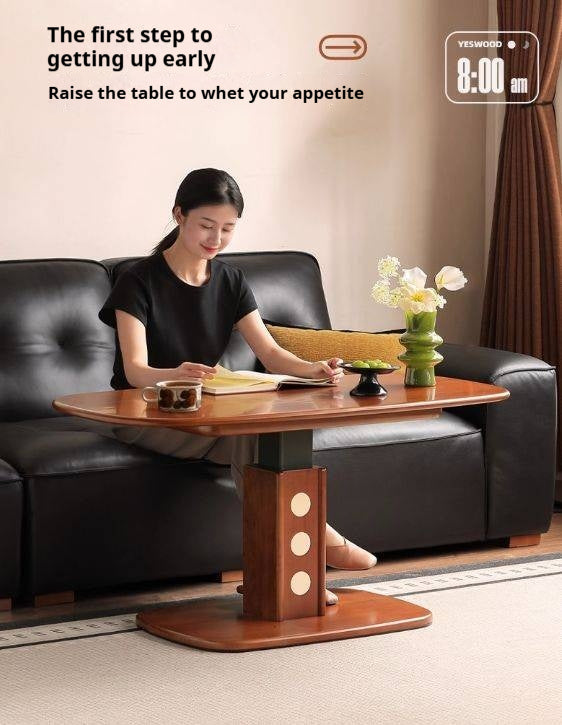 Poplar Solid Wood Ancient Style Elevating Tea Table