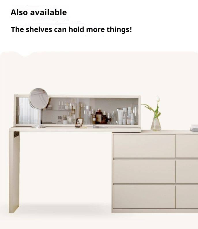 Poplar Solid Wood Makeup Table and Stretchable Dressing Table