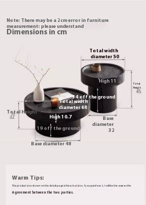 Pine Solid Wood Wabi-Sabi Style Coffee Table