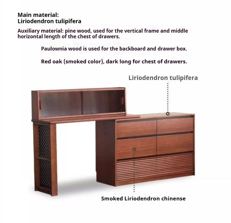 Pine Solid Wood Makeup Desk