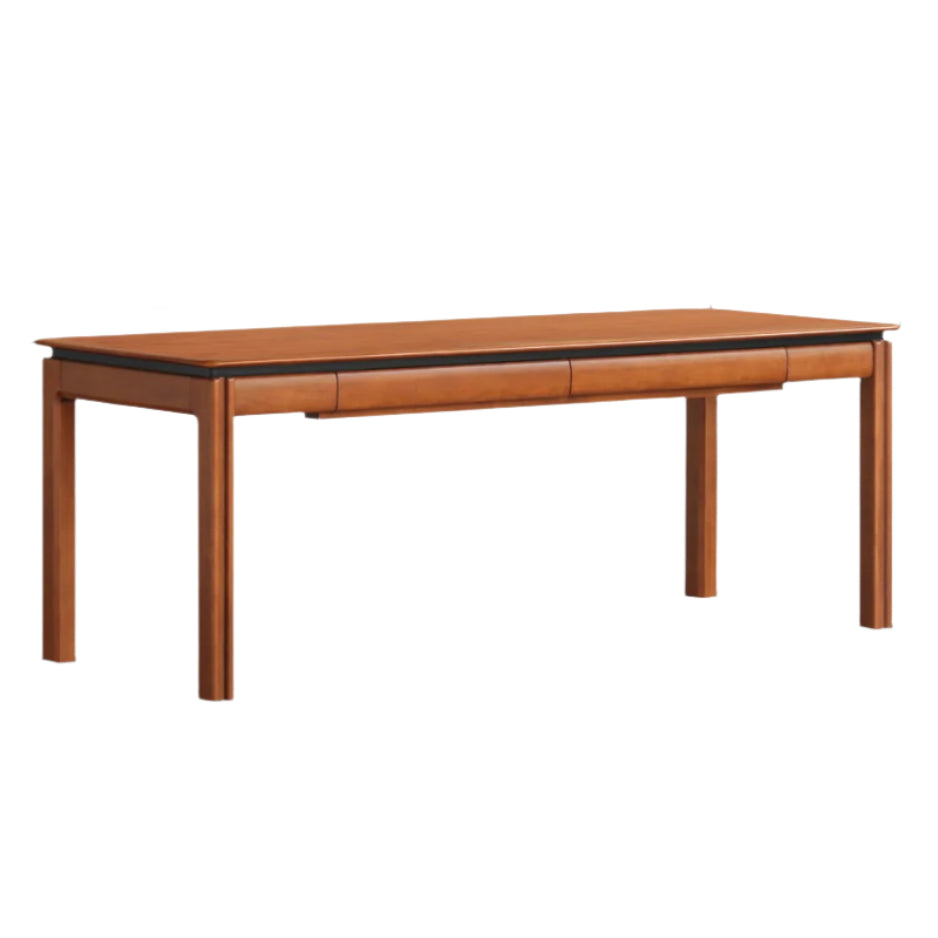 Poplar Solid Wood Antique Style Rectangular with Pull-out Workbench Office Desk