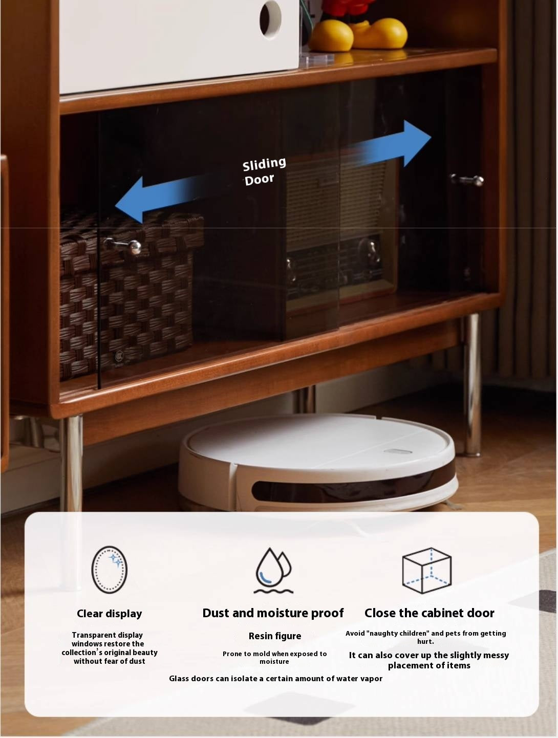 Poplar, Cherry Solid Wood Antique Style Bookshelf