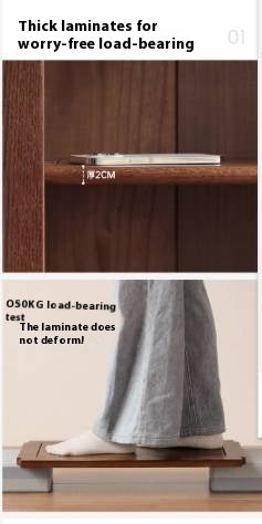 Solid Rubberwood, Oak Solid Wood Modern Bookcase