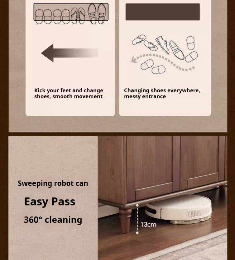 Sandalwood Solid Wood American Retro Storage Shoe Cabinet