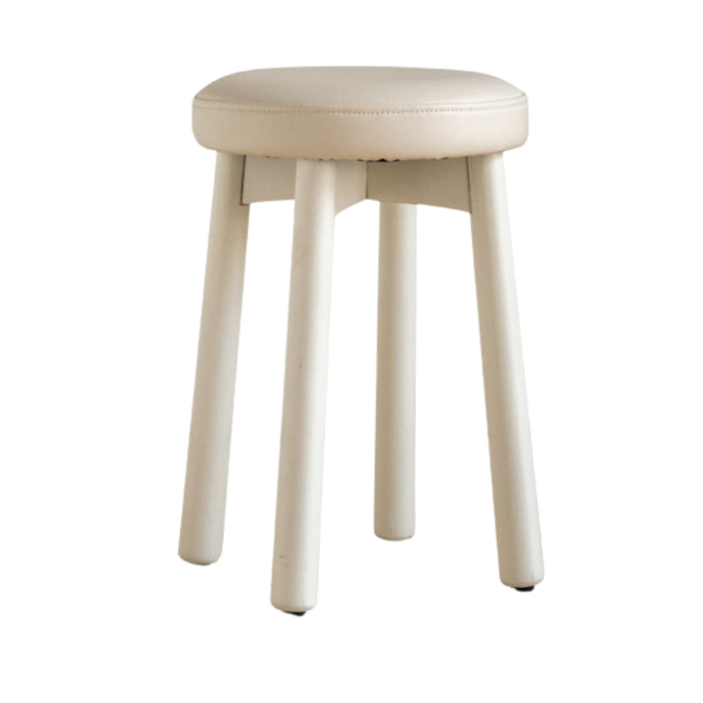 Solid Rubberwood Modern Soft Makeup Stool