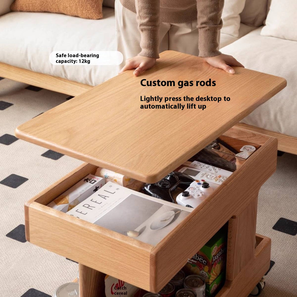 Oak, Ash, Cherry, Black Walnut Solid Wood Rotating Side Table