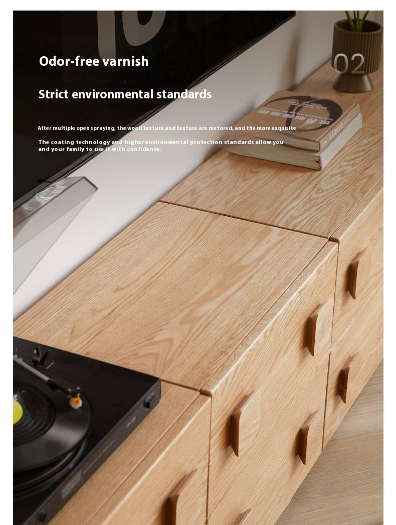 Oak, Ash Solid Wood Modern TV Stand