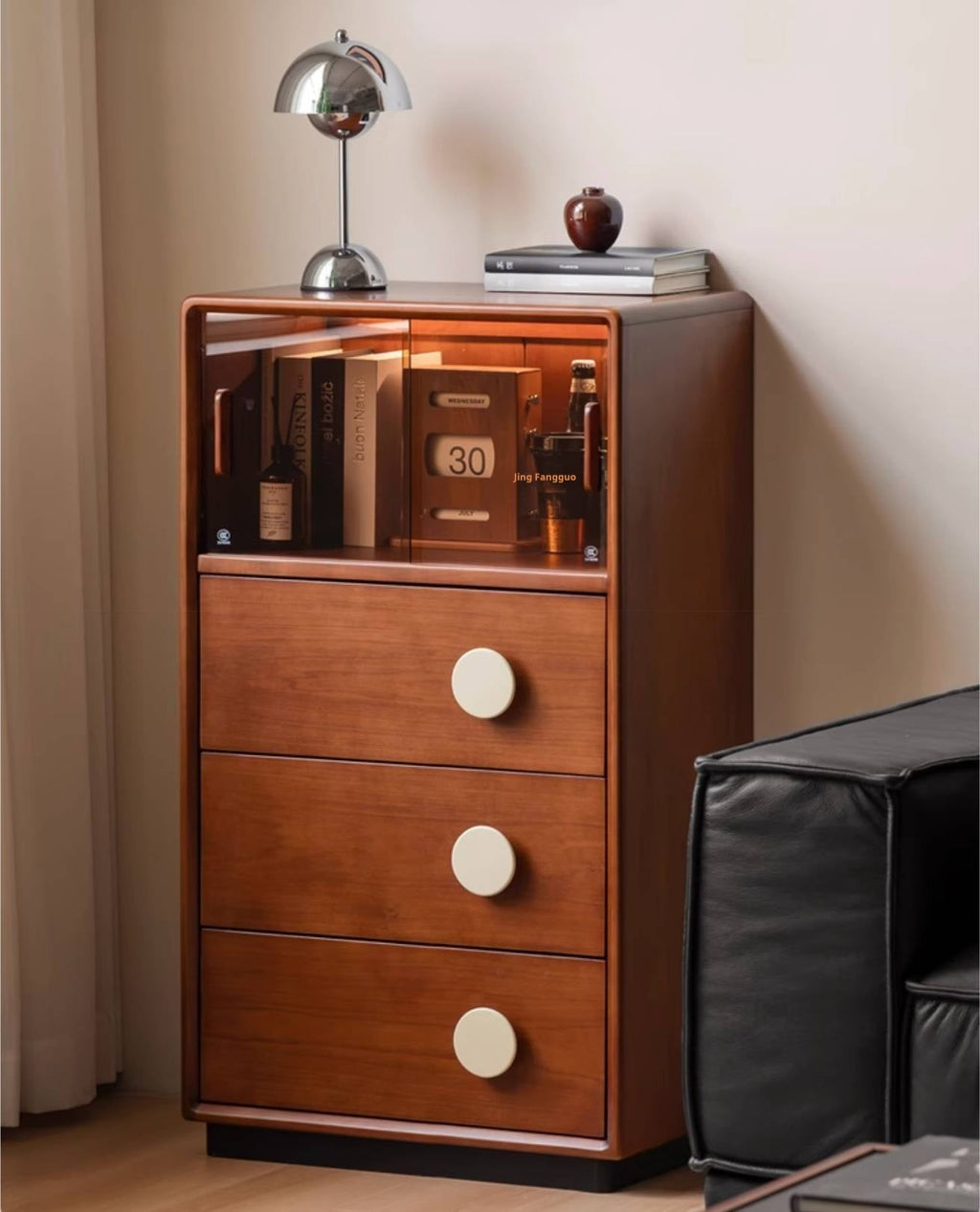 Poplar Solid Wood Middle Ages Side Cabinet