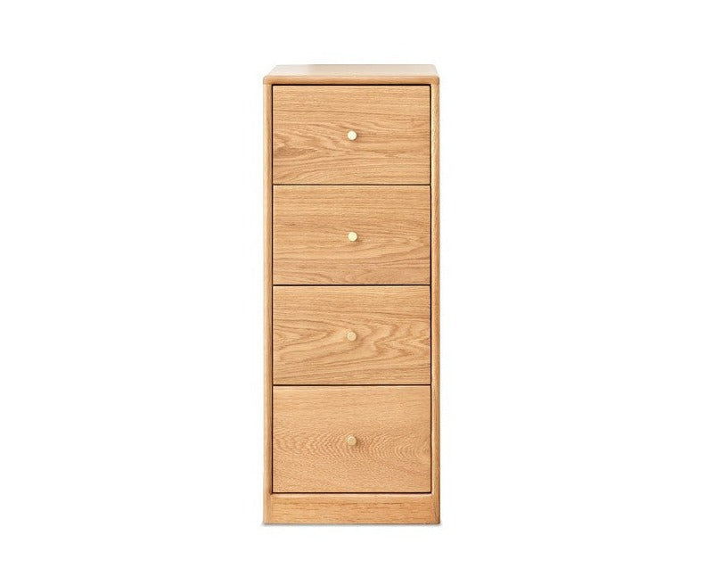 Oak Solid Wood Side Cabinet, Multi-Functional Storage-USA