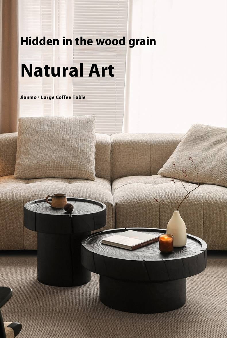 Pine Solid Wood Wabi-Sabi Style Coffee Table