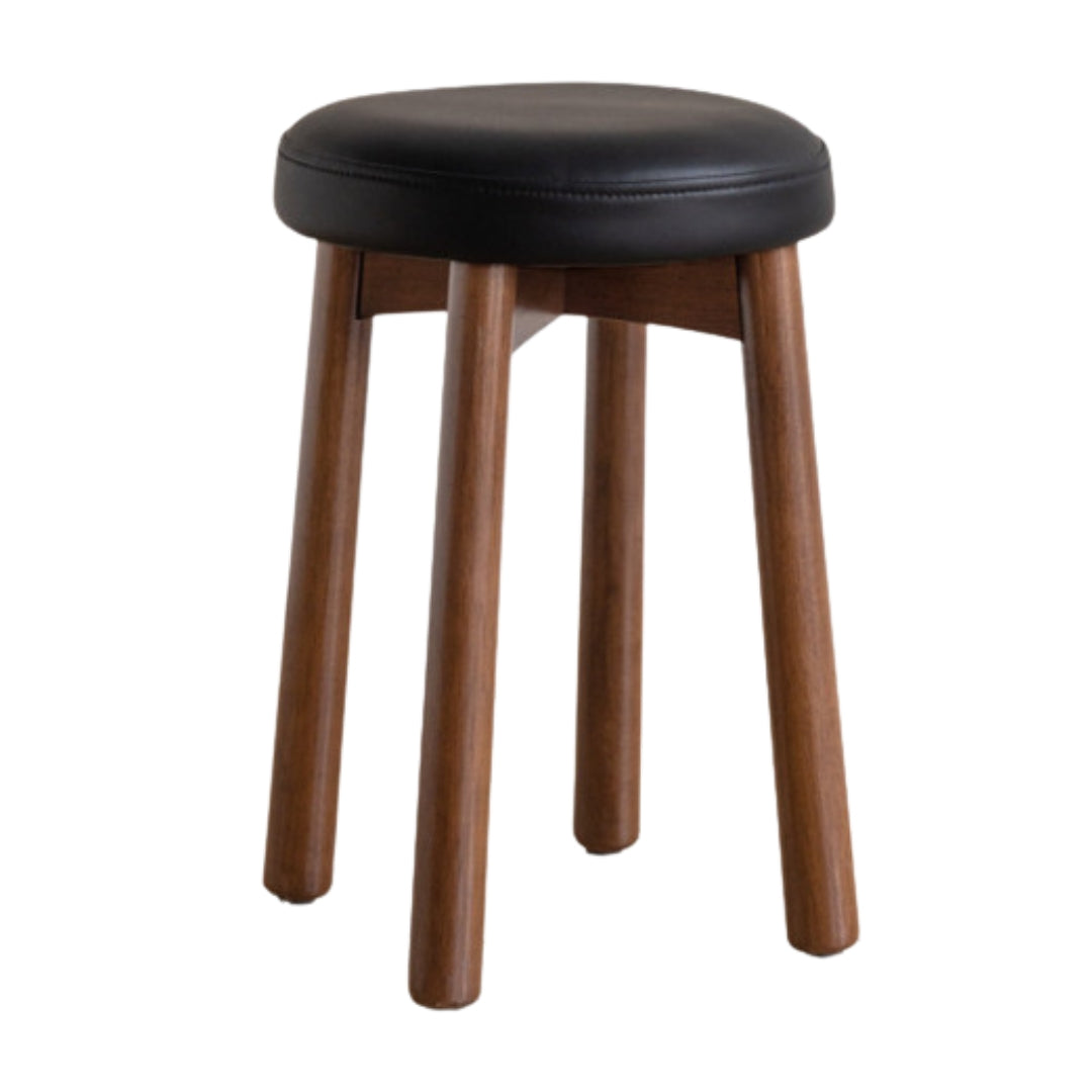 Solid Rubberwood Modern Soft Makeup Stool