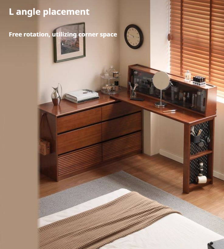 Pine Solid Wood Makeup Desk