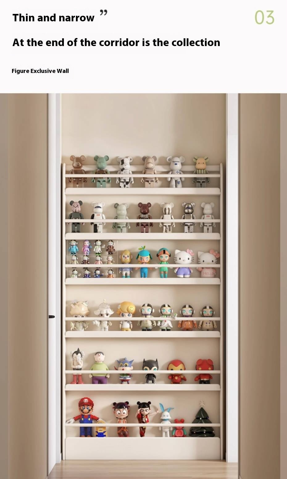 Rubberwood Solid Wood Cream Style Bookshelf