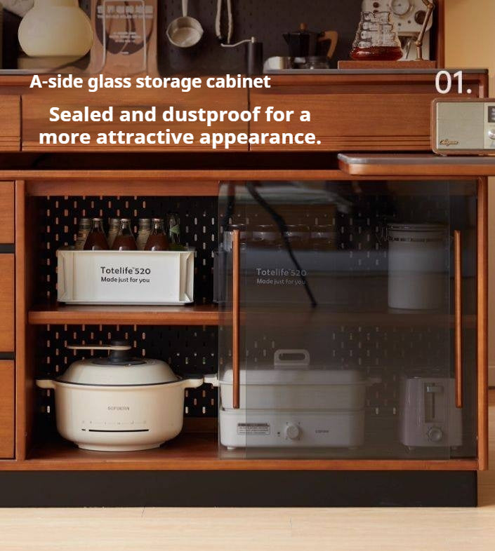 Poplar Solid Wood Island Dining Table Rotatable