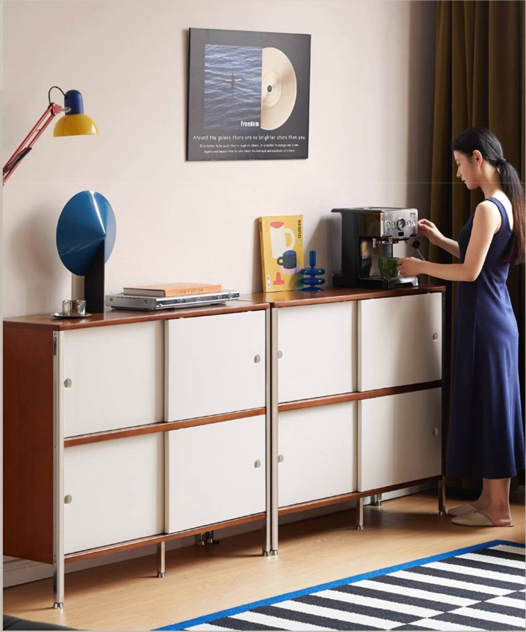 Poplar Solid Wood Bauhaus Style Bookcases Combination