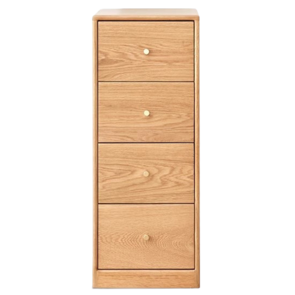Oak Solid Wood Side Cabinet, Multi-Functional Storage-USA