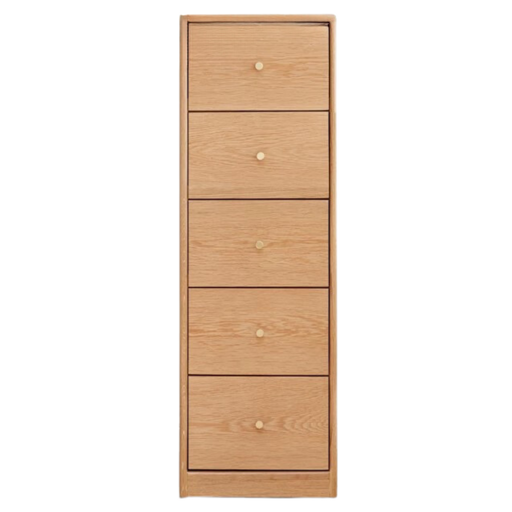 Oak Solid Wood Side Cabinet, Multi-Functional Storage-USA