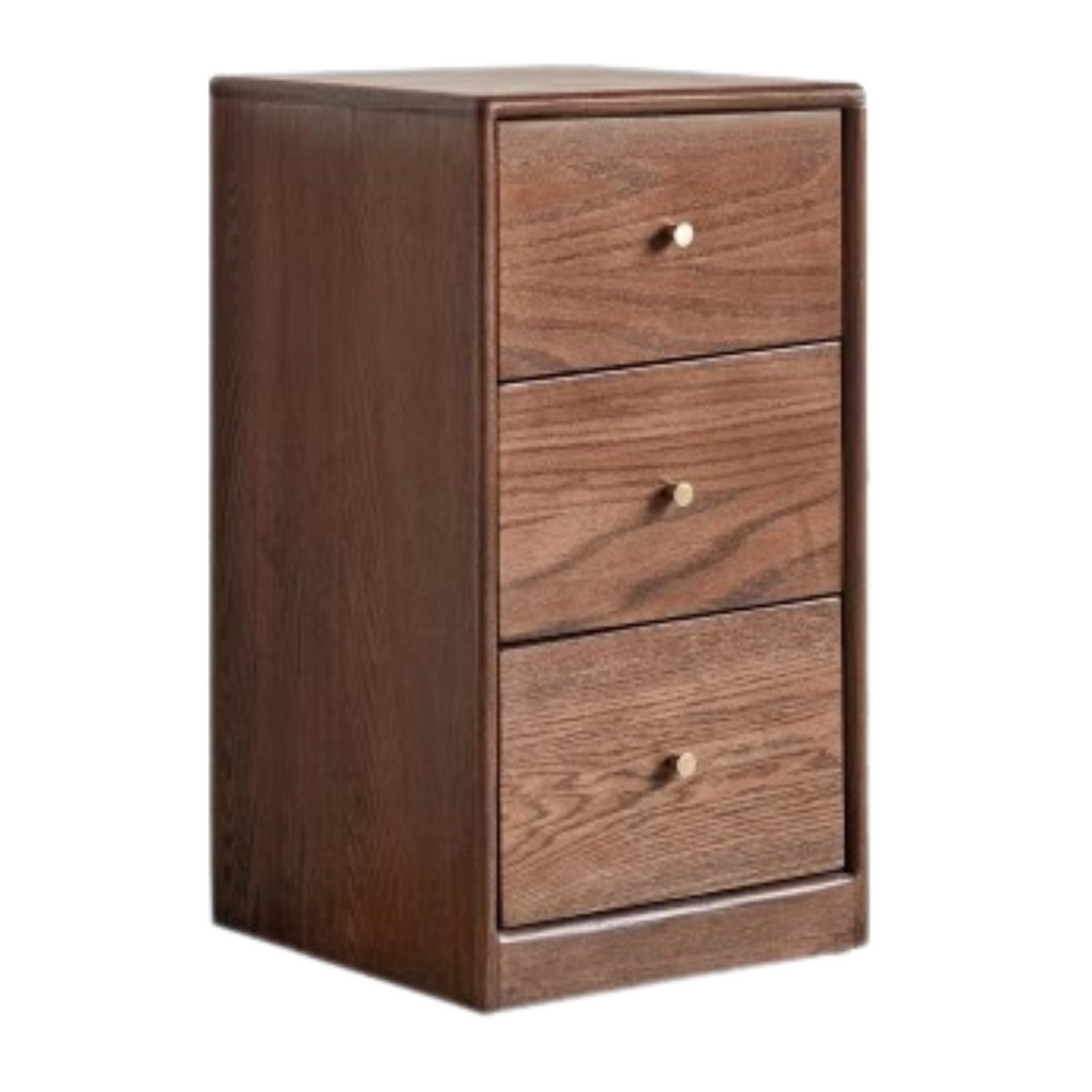 Oak Solid Wood Side Cabinet, Multi-Functional Storage-USA
