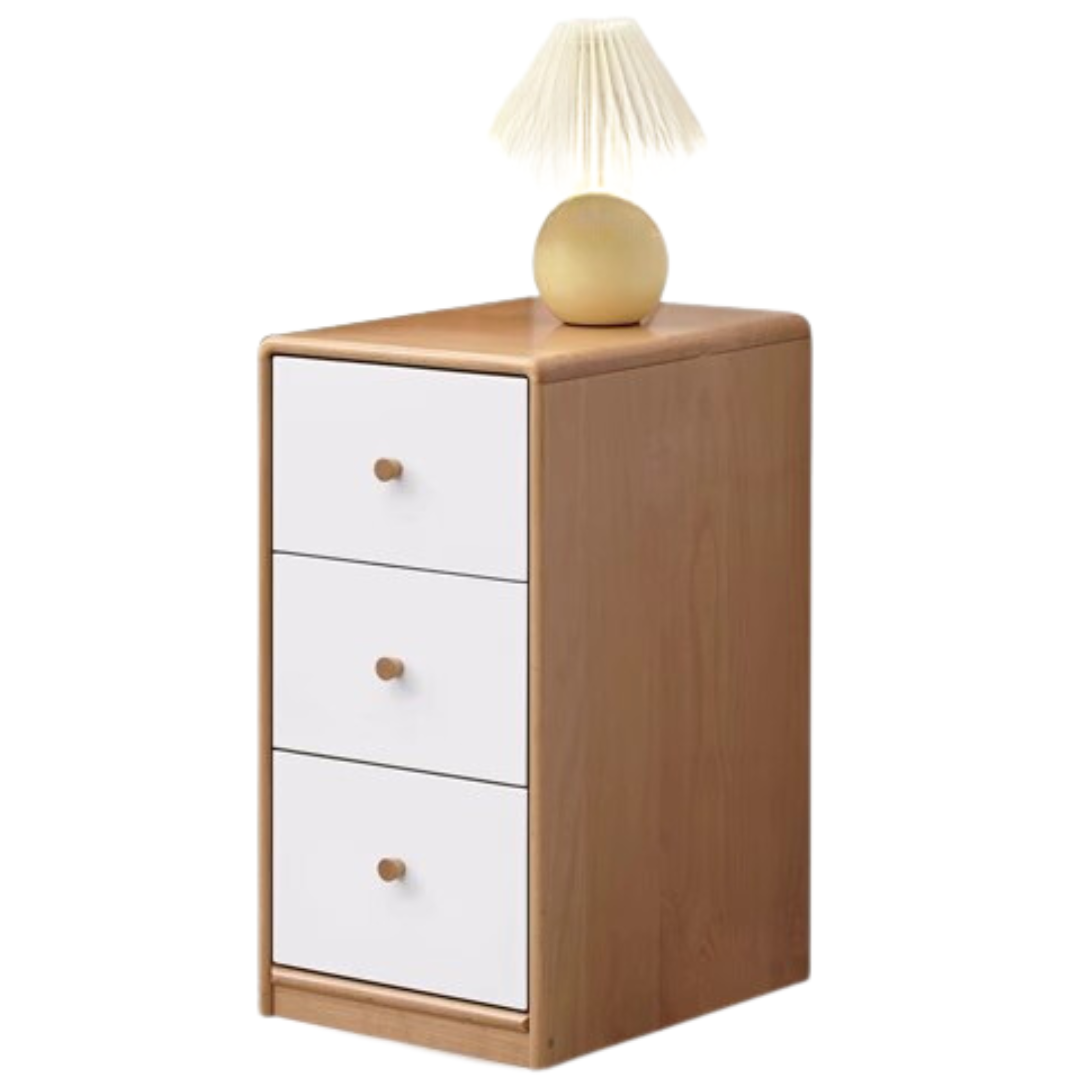 Oak Solid Wood Side Cabinet, Multi-Functional Storage-USA