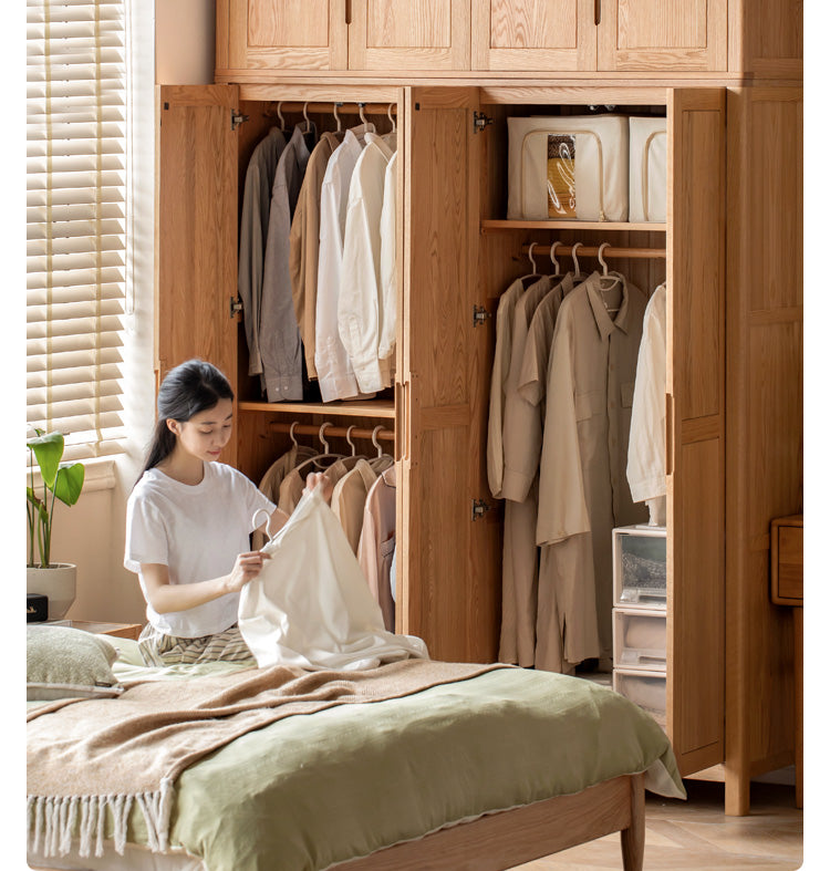 Oak solid wood Wardrobe-USA.