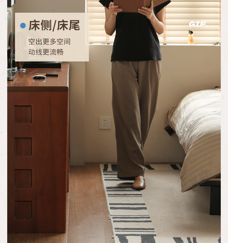 Poplar Solid Wood Bauhaus Style Dressing Table