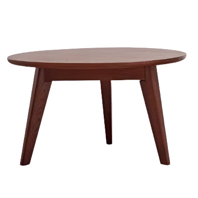 Oak, Solid Rubberwood Round Coffee Table Combination