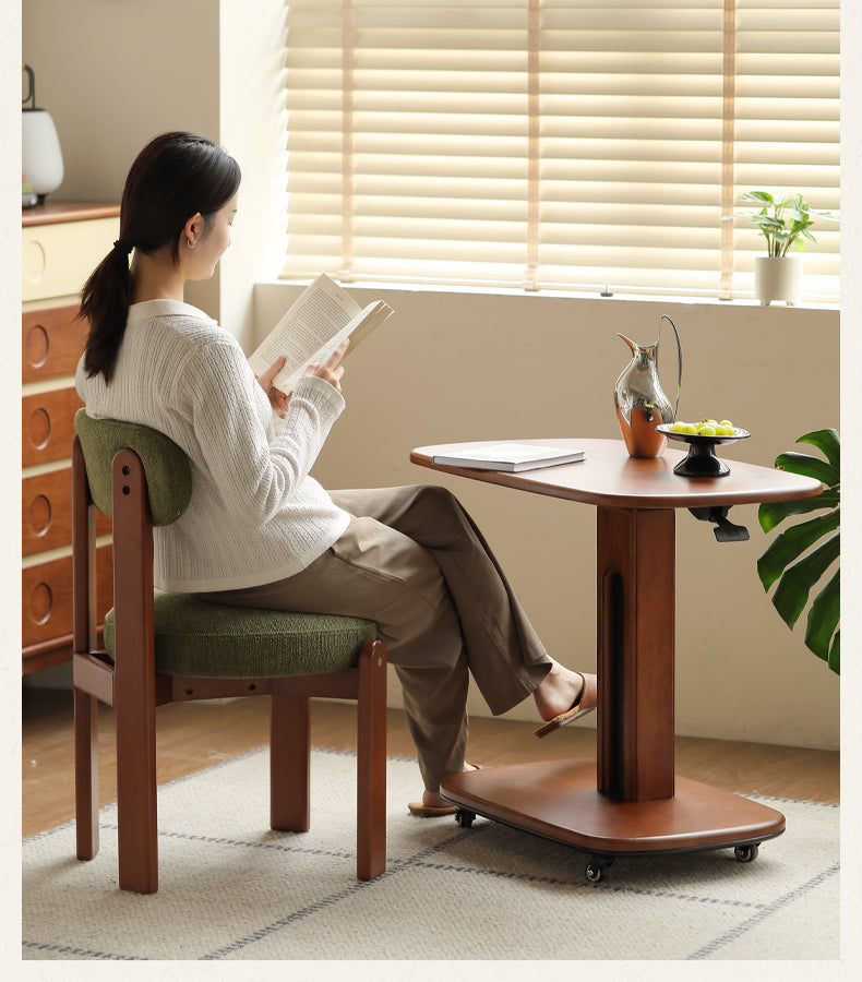 Poplar Solid Wood Lifting Medieval Style Side Table