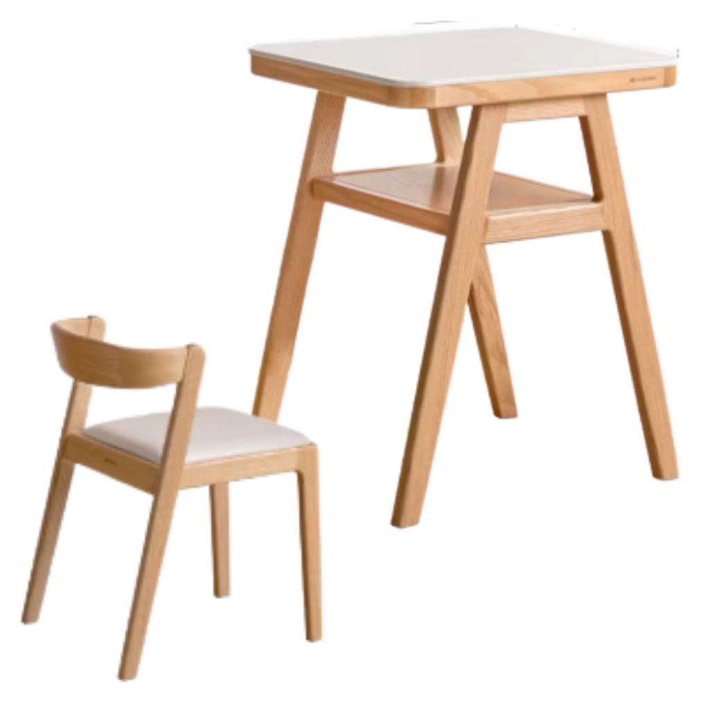 Oak Solid Wood Restaurant Rock Board Dining Table