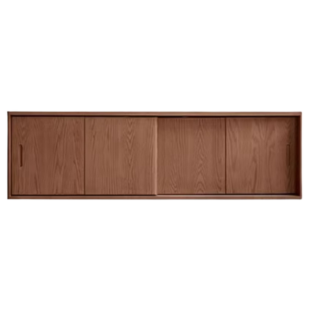 Oak, Ash Solid Wood Wardrobe With Sliding Doors.