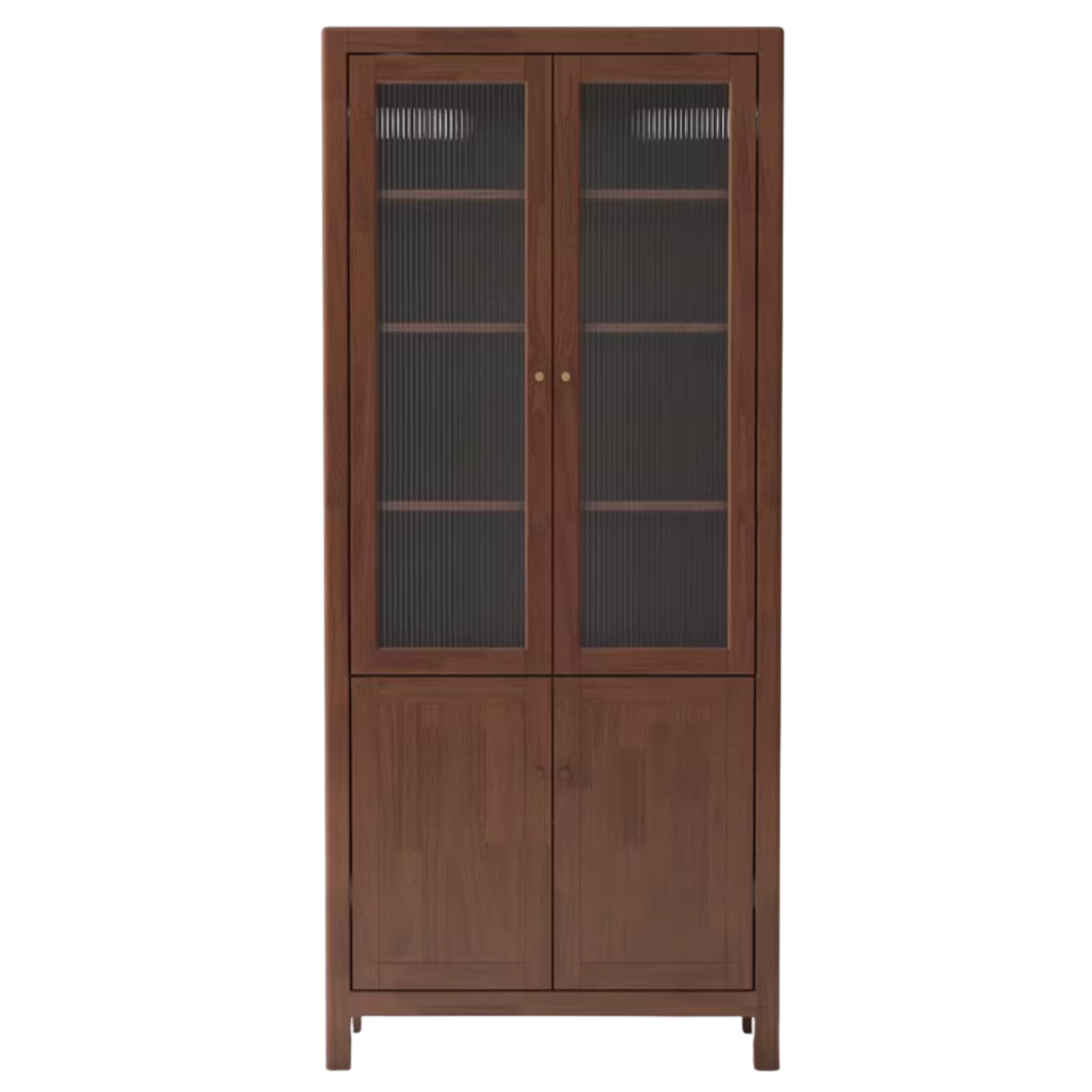 Solid Rubberwood, Oak Solid Wood Modern Bookcase