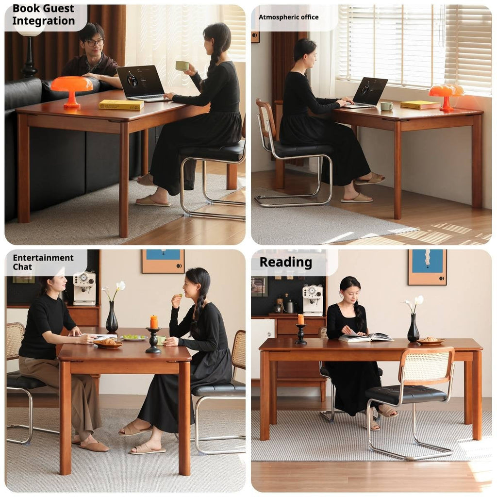 Poplar Solid Wood Antique Style Dining Table