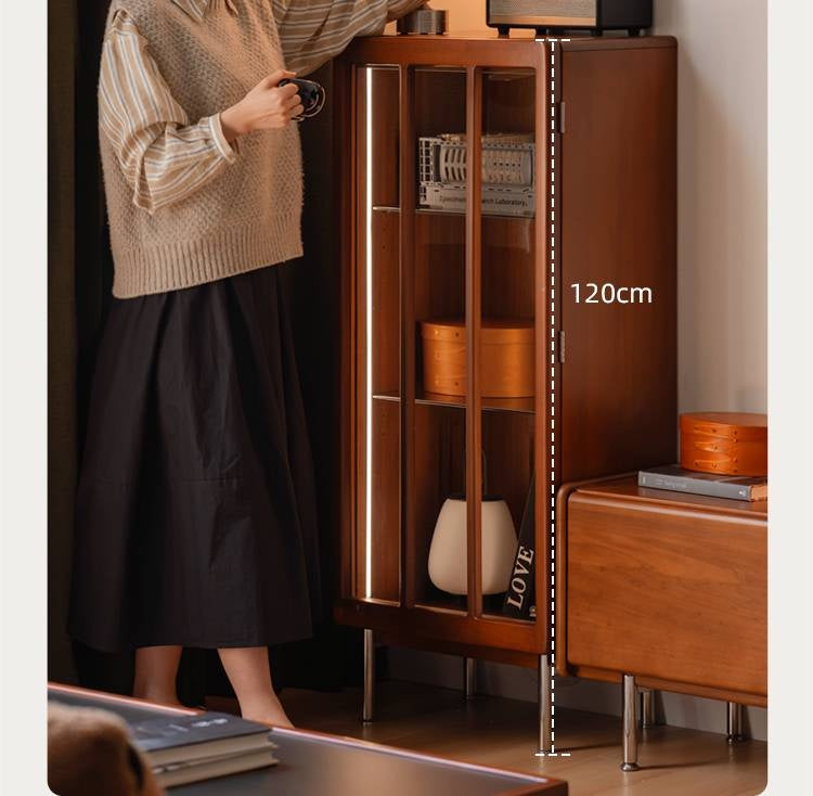 Poplar Solid Wood Bauhaus Style Side Cabinet