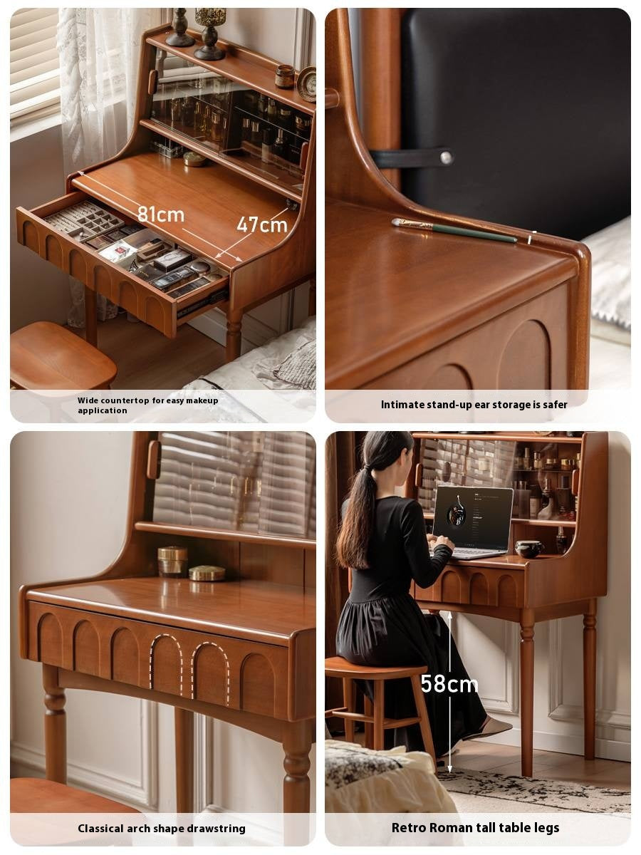 Poplar Solid Wood Multifunctional Makeup Table