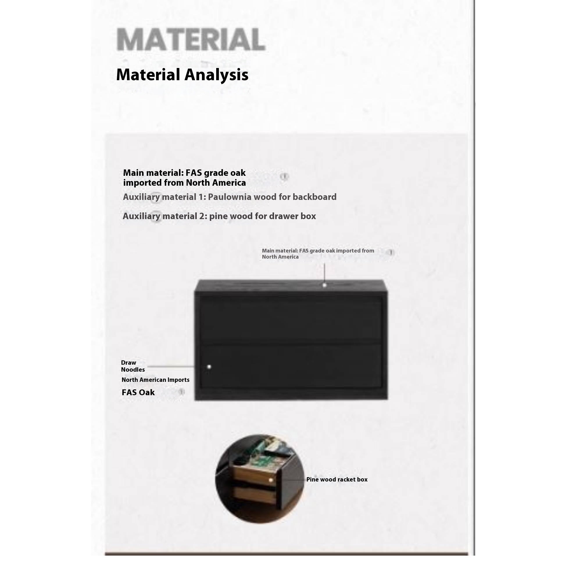 Oak Solid Wood TV Stand Combination Bookcase