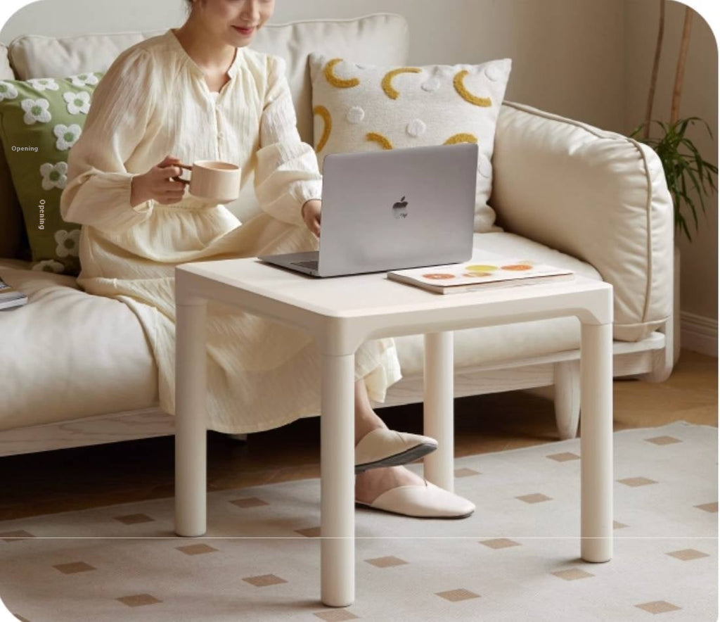 Poplar Solid Wood Cream Style Coffee Table Combination