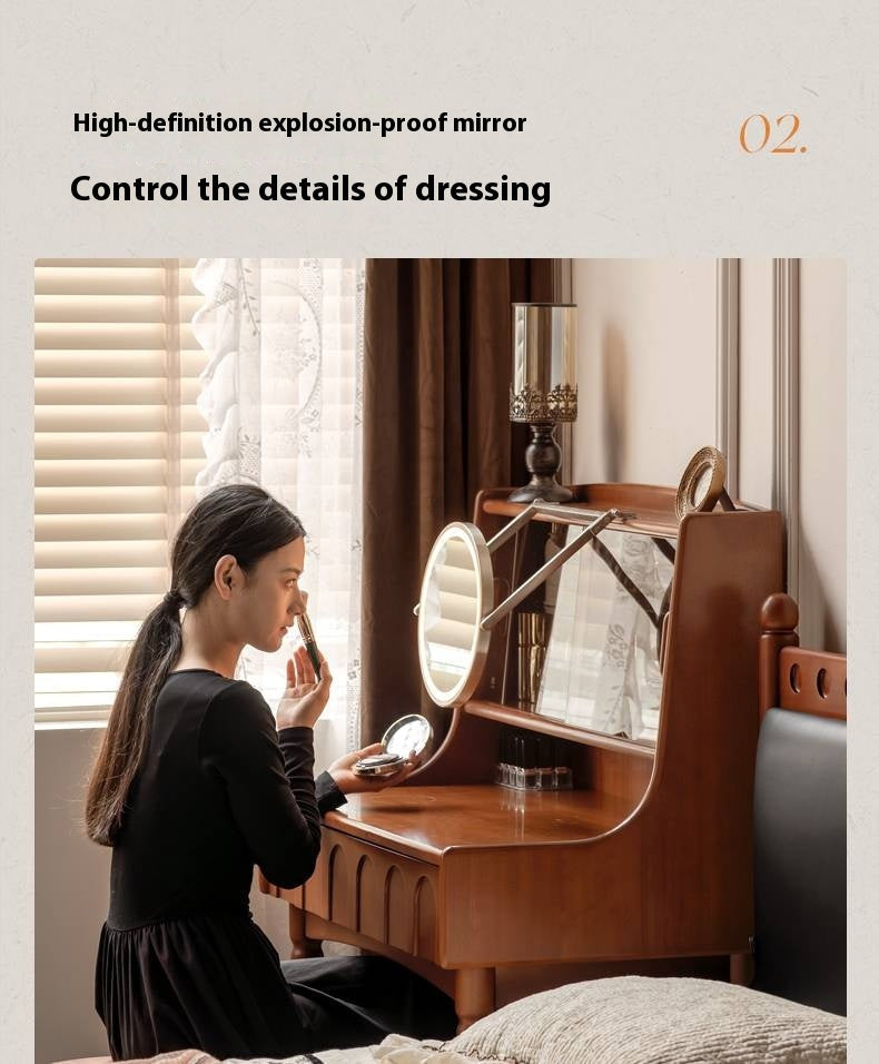 Poplar Solid Wood Multifunctional Makeup Table