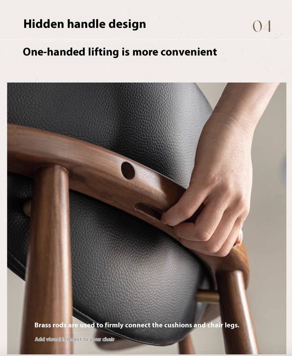 Solid Golden Sandalwood Dining Armchair