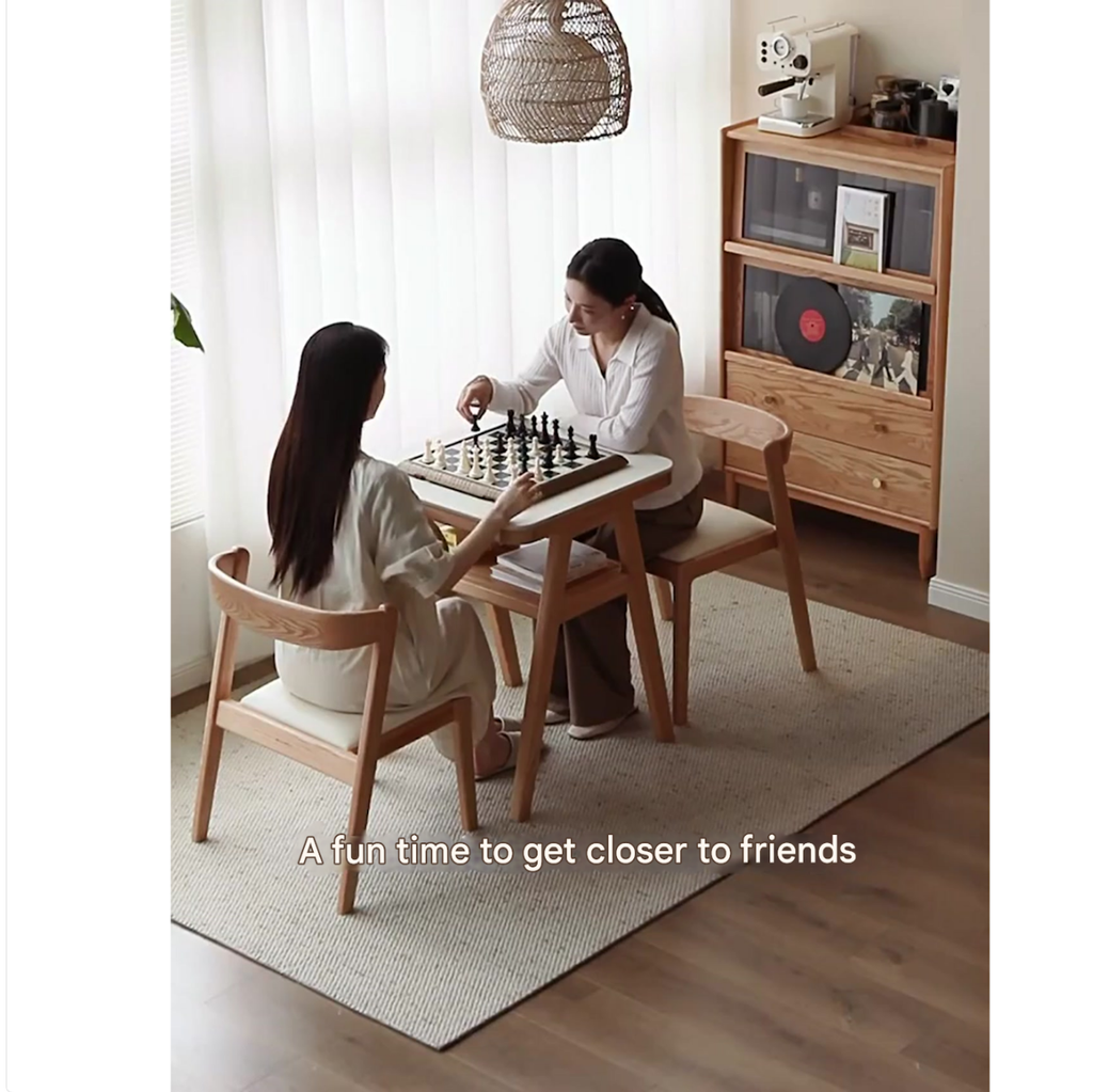 Oak Solid Wood Restaurant Rock Board Dining Table