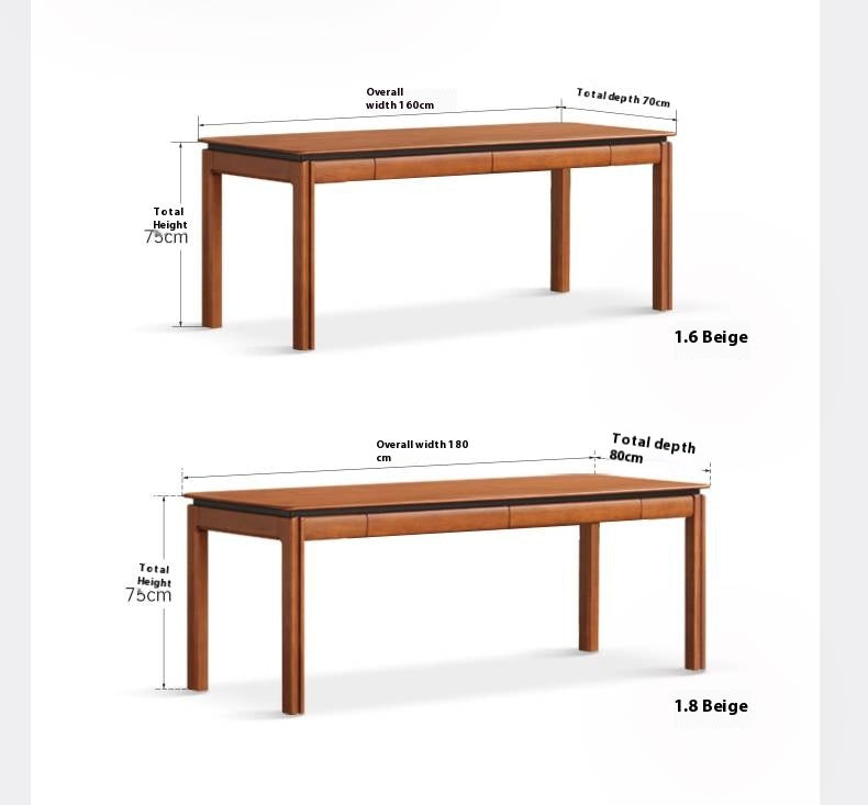 Poplar Solid Wood Antique Style Office Desk