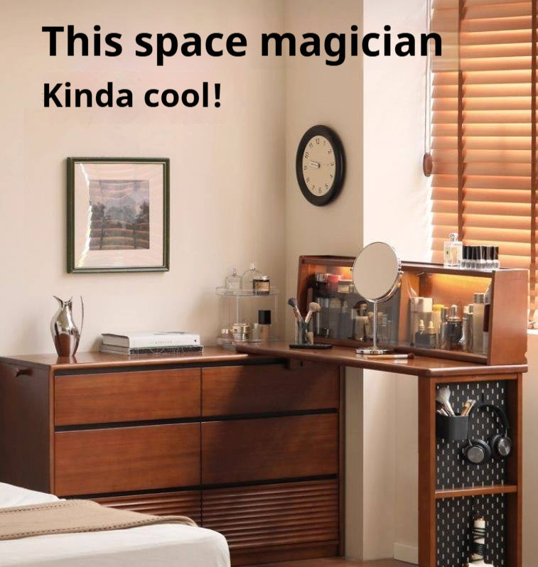 Pine Solid Wood Makeup Desk