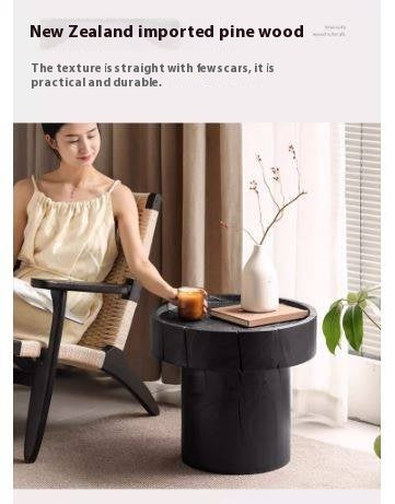 Pine Solid Wood Wabi-Sabi Style Coffee Table