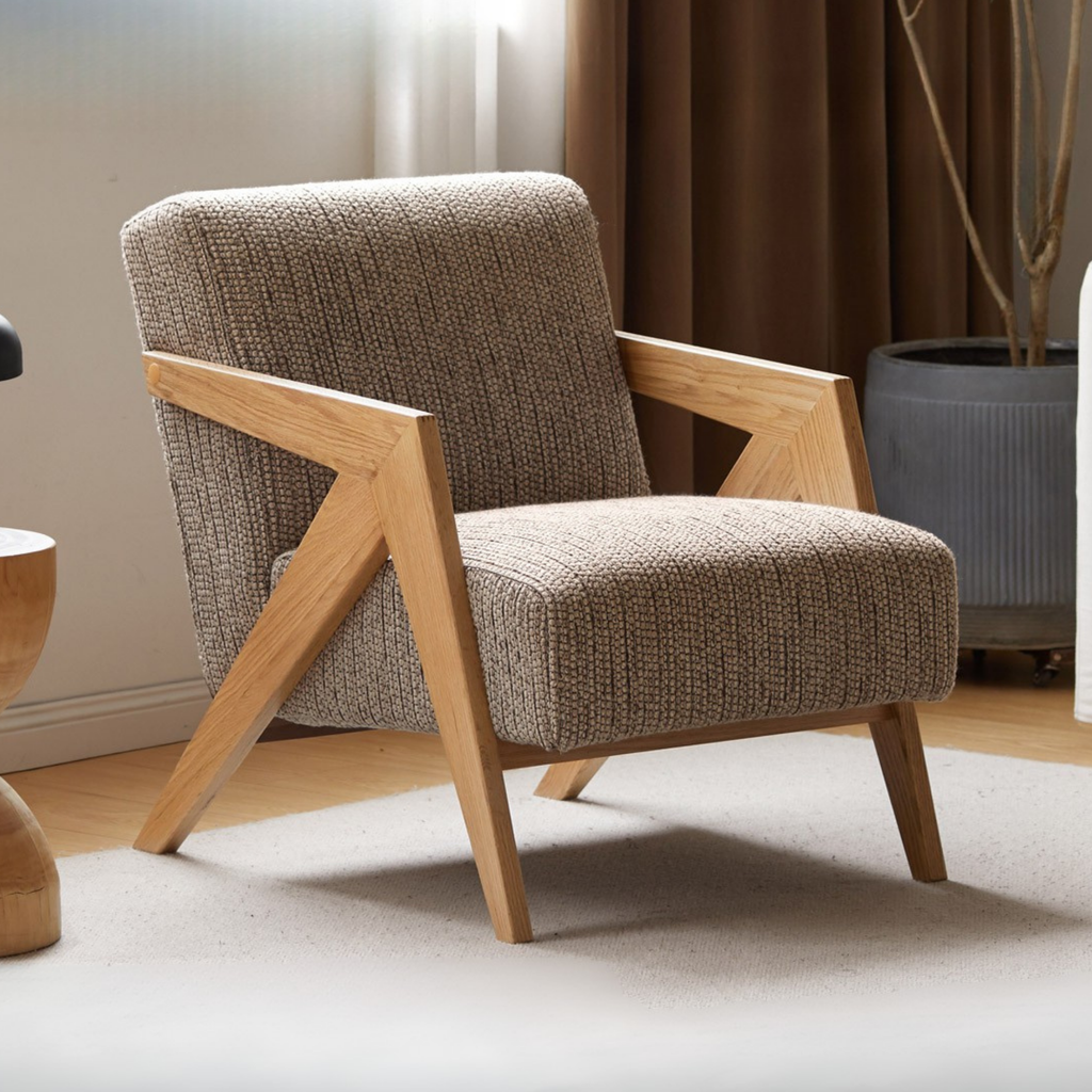 Oak Solid Wood Sofa Chair