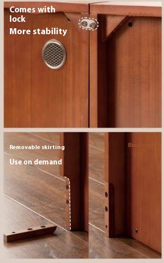 Poplar Solid Wood Modular TV Stand In Antique Style