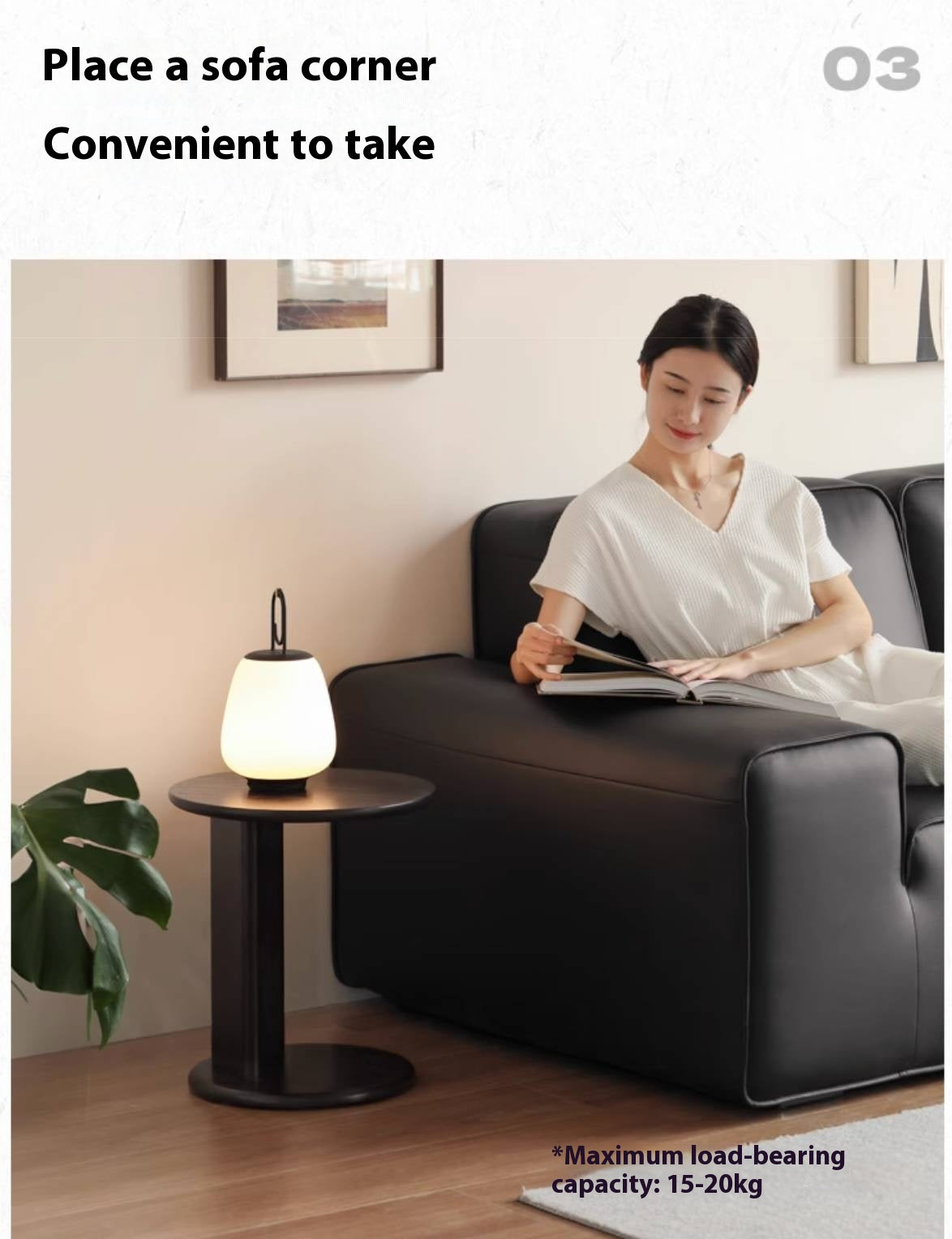 Oak Solid Wood Rock Slab Coffee Table Combination