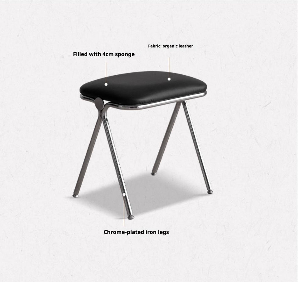 Leather Soft Padded Makeup Stool