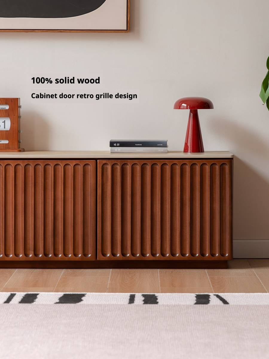 Poplar Solid Wood Antique Style TV Stand