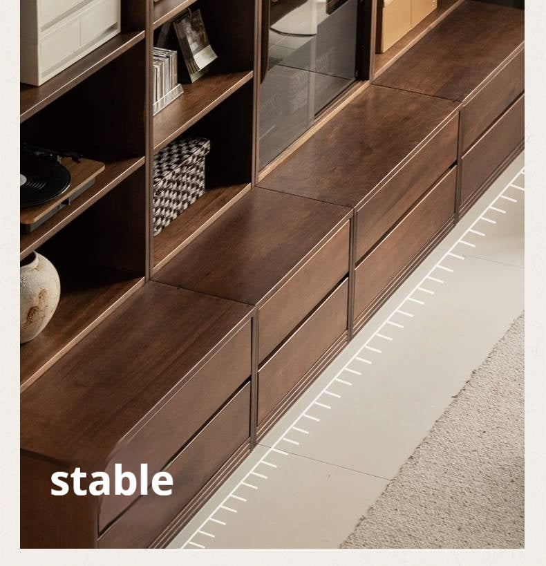 Sandalwood Solid Wood Combination Bookcase