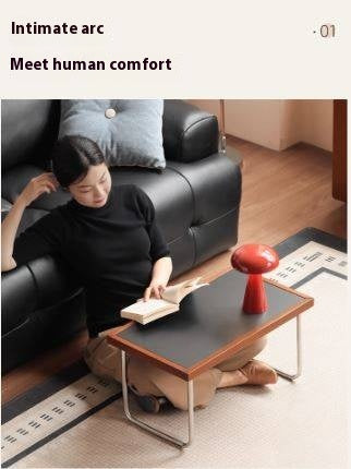 Solid Rubberwood Bauhaus Rock Slab Bay Window Table