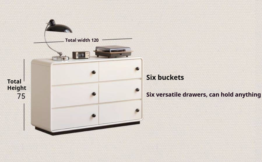 Solid Rubberwood Modern Drawer Chest